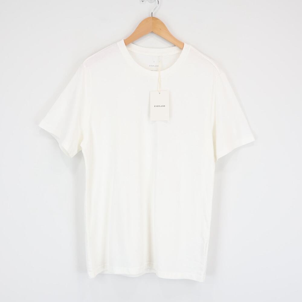 Everlane Men's The Premium Weight Crew Tee White Size Medium NWT - Picture 2 of 8